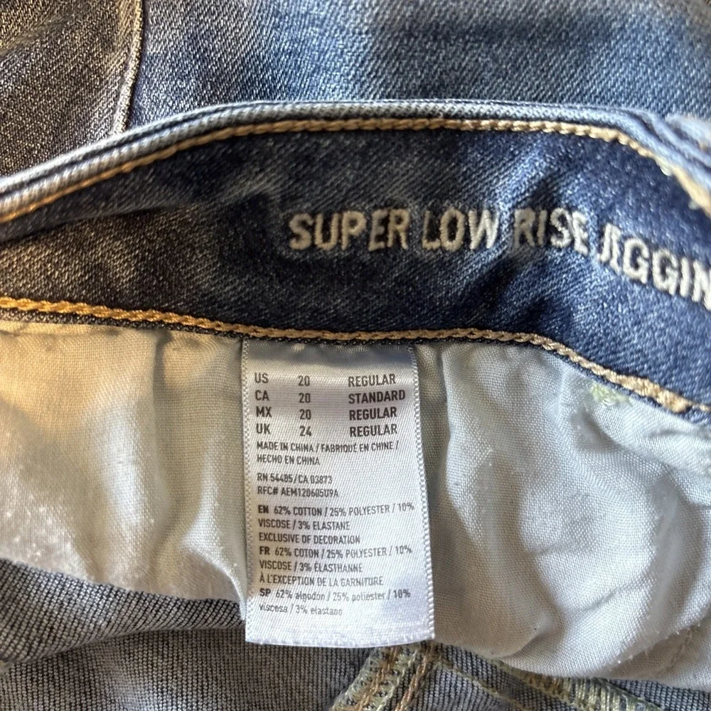 AE Super Super Stretch Hi-Rise Jegging Jean Women's 20 AEO X Denim Cafe Distress